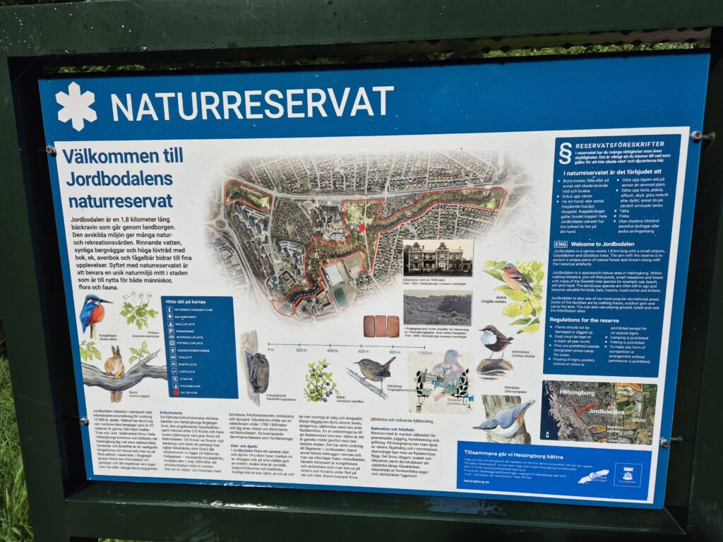 Informationsskylt Jordbodalens Naturresersvat