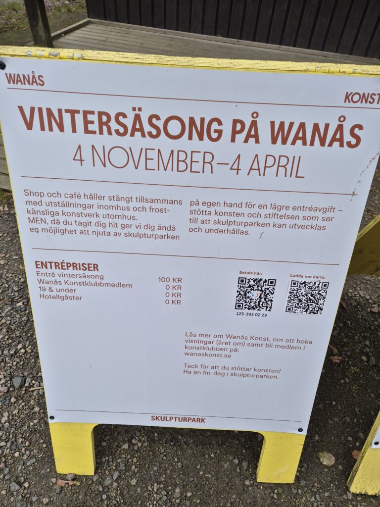 Vintersäsong Wanås konst och skulpturpark riktlinjer