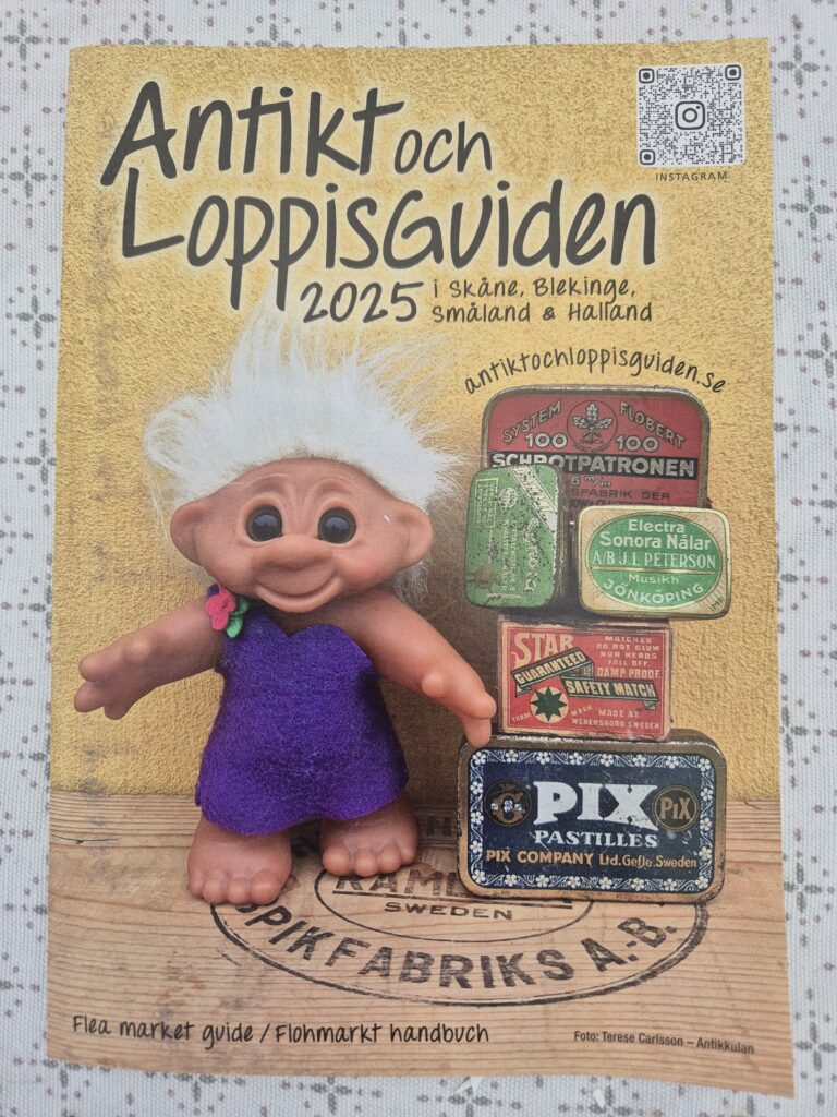 Bild på tidning på antik och loppisguide 2025 